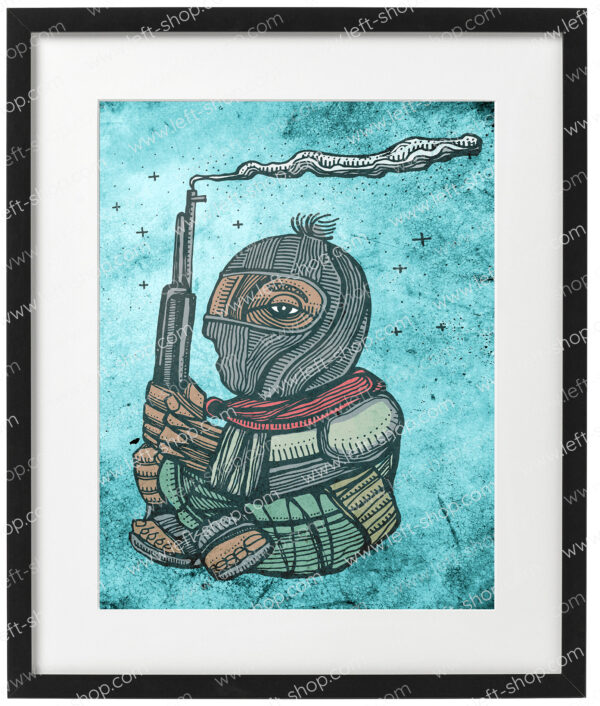 ZapatistaBlue_Poster_6_12X17_18X23_WITHFRAME